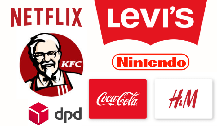 Zastosowanie koloru czerwonego w logo - przykłady