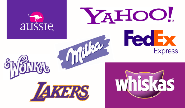 Zastosowanie koloru fioletowego w logo - przykłady