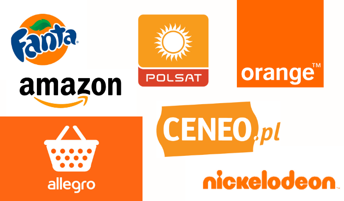 Zastosowanie koloru pomarańczowego w logo - przykłady