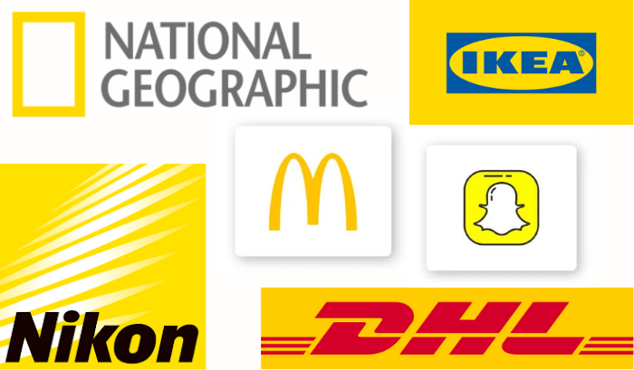 Zastosowanie koloru żółtego w logo - przykłady